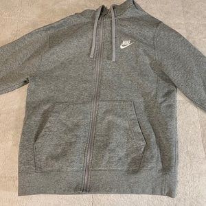 Grey nike zip up